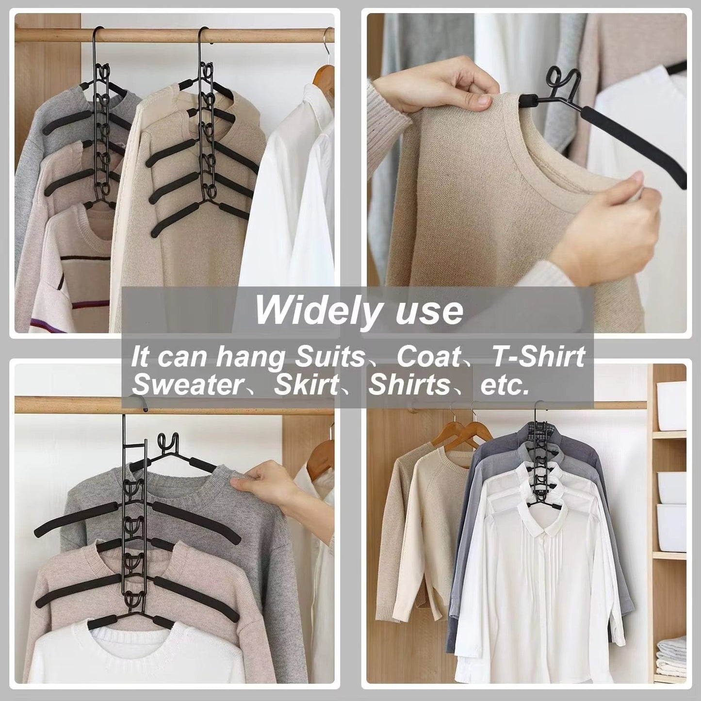 👕 Cintre 5 Étages Superposé – Gain de Place & Organisation du Dressing