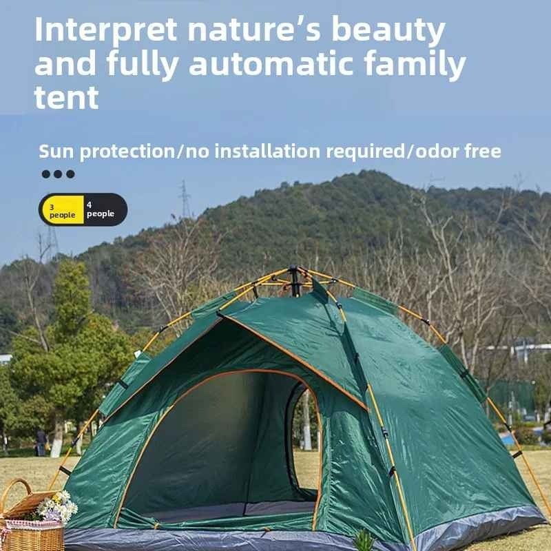 Tente de Camping 2 à 4 Personnes – Double Couche, Imperméable & Ultra Légère