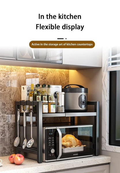 NESTO Étagère de Cuisine Rétractable et Extensible – Gain de Place