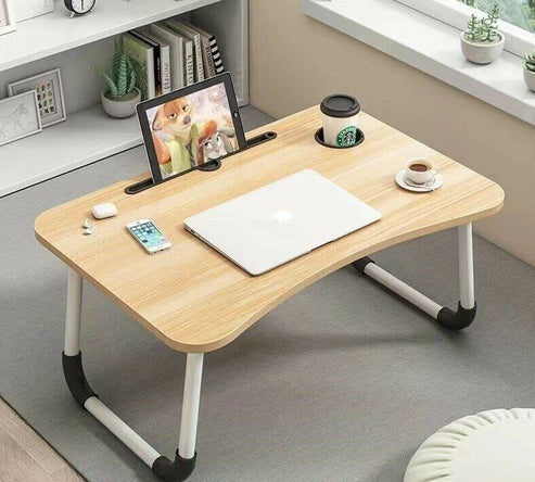 💻 Table de Lit Pliante Multifonction – Support pour Ordinateur Portable, Étude &amp; Petit-Déjeuner