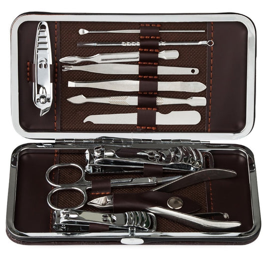 Set Manucure Pédicure 12 en 1 BinKe – Coupe-Ongles Inox