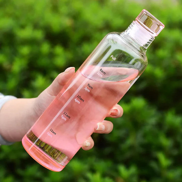 2 Bouteille d’Eau NESTO Glass avec Échelle de Temps